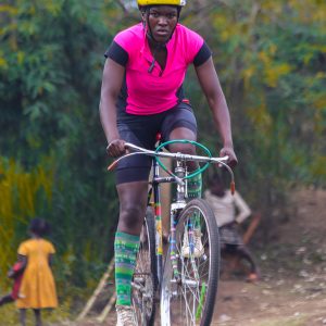 Rider Diana during Kanduyi Festival Cycling Races